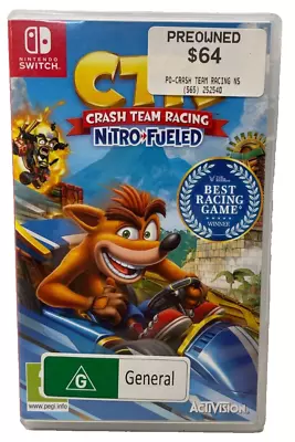 Nintendo Switch Crash Team Racing Nitro Fueled Game • $44.95