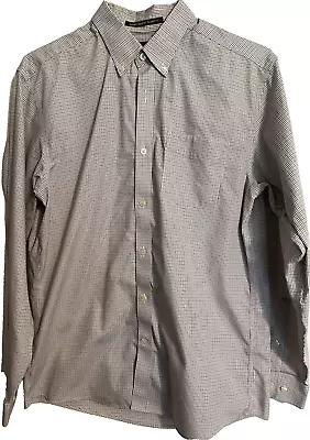 Eddie Bauer Dress Shirt Plaid Button Down Men's Med Wrinkle Resistant Relax Fit • $18.99