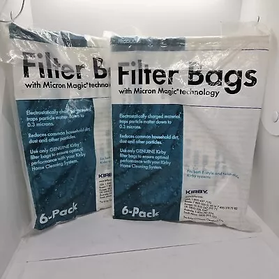 2 - 6 Pack Kirby F Style & Twist Filter Vacuum Bags Micron Magic 204811 • $18.20