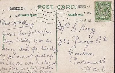 Genealogy Postcard - Family History - King - Cosham - Portsmouth  BH5585 • £3.99