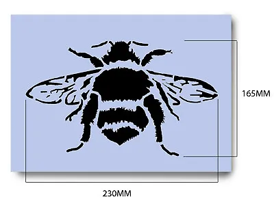 Bee Stencil Bees BIG BUMBLE BEE A4 Mylar Shabby Chic Wall Furniture Fabric 003 • £5.95