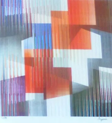 $1778 • Buy Yaacov Agam Authentic Agamograph  Time From Mobility  Hand Signed Kinetic Op Art