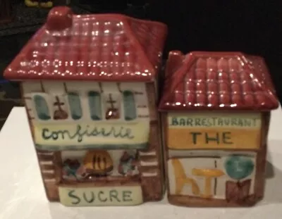 VTG. Lord & Taylor From France “CONFISERIE SUCRE & THE BAR RESTAURANT” Canisters • $42.74