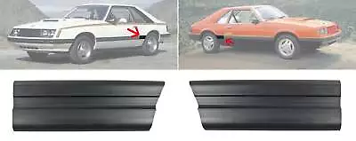 1979-1984 Ford Mustang Front Of Quarter Panel Body Moulding Moldings Black Pair • $56.12