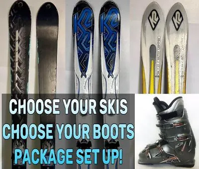 K2 Ski Package 136 140 146 159 160 165 167 179 Cm +Boots +Bindings • $338