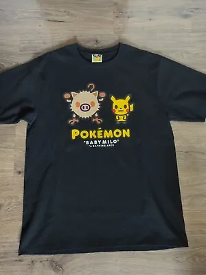 Bape X Pokemon T-shirt (Baby Milo Mankey & Pikachu ) • $134.99