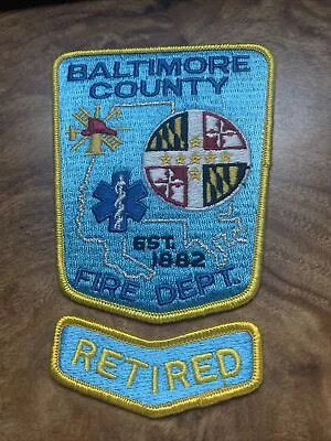 Baltimore Maryland Fire Rescue Dept Patch Iron On Rare Vtg 80s 5” Retired Tab • $29.80