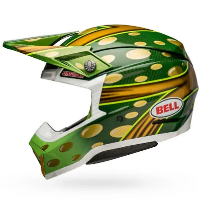 Bell Moto-10 Spherical McGrath Replica 22 Motocross Helmet Gold/Green Large LG • $919.95