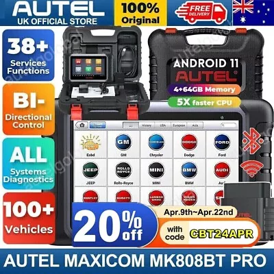 2024 Autel MaxiCOM MK808BT PRO Scanner Car Bi-Directional Diagnostic Scan Tool • $780