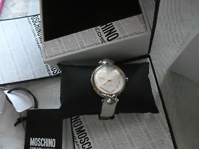 Watch Analog Moschino Cheap And Chic White Leather ORIGINAL • $40