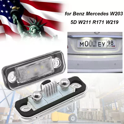 2Pcs LED License Number Plate Lights For Benz Mercedes W203 5D W211 R171 W219 • $14.96