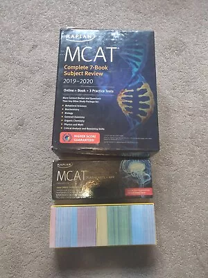 Kaplan MCAT Complete 7-Book Subject Review 2019-2020 Boxed Set WITH Flashcards • $43.99