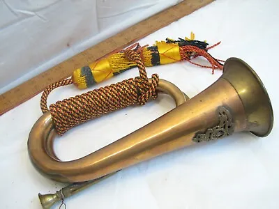 Copper & Brass Military Signal Bugle Fox Horn Hunting Civil War Prop Reenactment • $199.99
