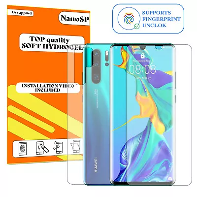 Front Back Screen Protector For Huawei P30 Pro - Hydrogel FILM TPU • £5.98