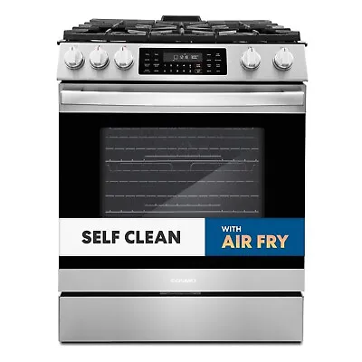 30 In. Slide-In Freestanding 6.1 Cu. Ft. Gas Range With 5 Sealed Gas Burners • $1549.99