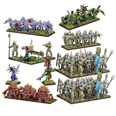 Trident Realm Mega Army Kings Of War Neritica Realms Fishmen Mantic 28mm OOP THG • $109.99