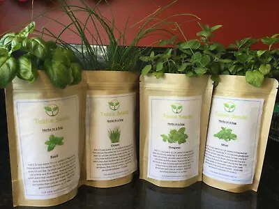 DIY Indoor Herbs Growing Kits - 10 Varieties -   Plants Windowsill Basil Parsley • £8