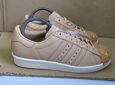BRAND NEW ADIDAS SUPERSTAR 80's TRAINERS SIZE UK 5 LIMITED EDITION CORK SHELLS • £55