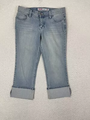 Mossimo Supply Co Pants Women's Washed Blue Casual Crop Low Rise Denim  Size 11 • $5.88