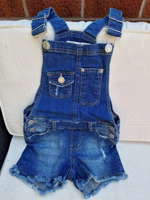 £4.25 • Buy Girls Dungarees Age 6-7 Denim