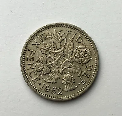 Dated : 1962 - Sixpence - 6d Coin - Queen Elizabeth II - Great Britain • £1.69