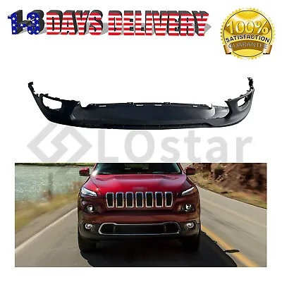 Front Lower Bumper Cover Fits 2014-2018 Jeep Cherokee W/ Fog Lamp Holes Textured • $122.99