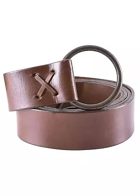 Medieval Leather Belt O Ring Men Women Renaissance Costume Accessories BROWN • $16.99