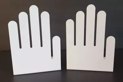 Rare Vintage 1970s Spectrum Division Designs White Hands Metal Abstract Bookends • $29.95