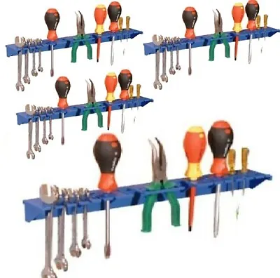 Blue Tool Rack Workshop Tool Tidy Garage Shed Tool Organiser Pack Of 4 • £15.29