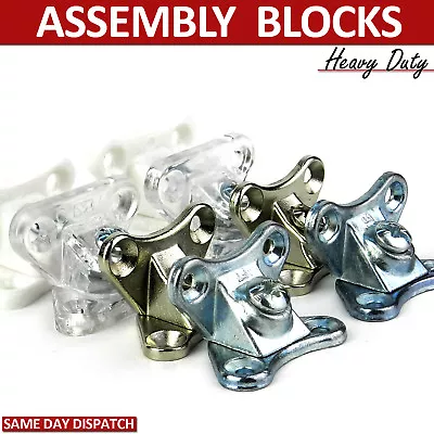 £9.99 • Buy Corner Joints Knock Down Fitting Kit Angle Bracket Furniture Assembly Blocks 
