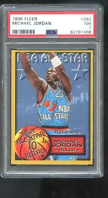 1996-97 Fleer #282 Michael Jordan All-Star Retro PSA 7 Graded Card NBA 96-97 • $23.96