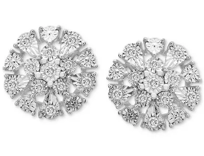 Womens Flower Burst Stud 1/10 Carat Diamond Earrings  • $99.99