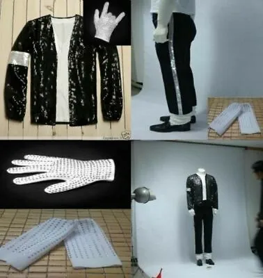 Michael Jackson Billie Jean MJ Costume Accessories MJ Jacket/Pant/Glove/Socks • £35.99