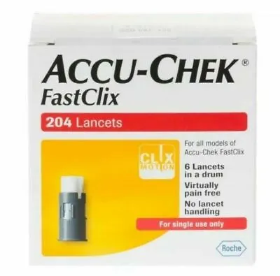 Accu-Chek FastClix Lancet - Pack Of 204 Exp 2027 • £6.50