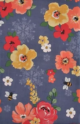Bumble Bees Amid Flowers Vinyl Flannel Back Tablecloths Various Sizes • $17.95