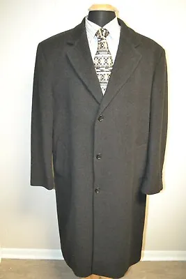 Andrew Fezza Men's Wool/Cashmere Black Overcoat Size 44R • $85