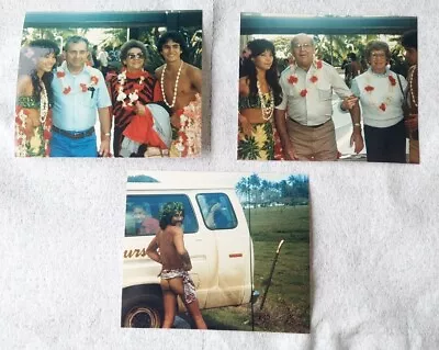 Original Photograph Vintage Hula Women Greeting Hawaii Tour Guide Full Moon Nude • $19.99