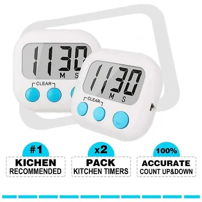 2 Pcs Timer Kitchen Timer Timer For Kids Digital Timer For Cooking Egg Timer🔥🔥 • $10.88
