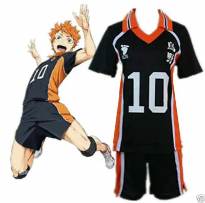 Haikyuu Shouyou Hinata Karasuno Volleyball No.10 Uniform Jersey Cosplay Costume • $22.39