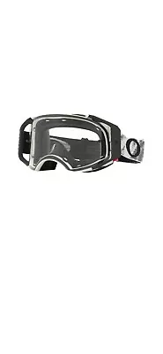 Oakley Airbrake MX Goggles White/black Prism And Clear Lens Brand New • $50