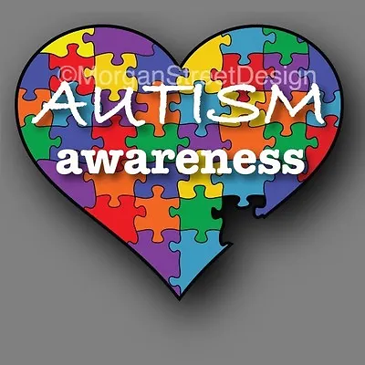 Autism Awareness 6” Puzzle Heart Decal Sticker Car Truck • $3.99