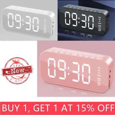 $20.83 • Buy Portable LED Display Digital Alarm Clock Bluetooth Multiple Colour Desktop Clock