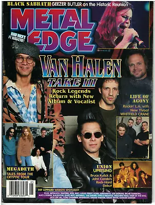 Metal Edge Magazine May 1998 Van Halen Metallica Black Sabbath Megadeth Pantera • $39.38