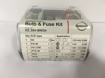 Genuine Nissan Bulb & Mini Fuse Kit Inc H4 Headlamp Bulb OBS • £11.95