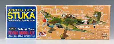 Guillows Junkers Ju 87-b Stuka German Ww2 Dive Bomber Flying Model Kit!!! • $20