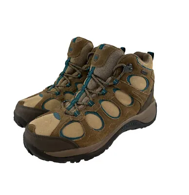 Merrell Reflex II Otter Mid Outdoor Hiking Trail Shoe Womens Size 8.5 Brown/Teal • $49.99