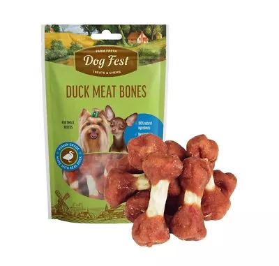 DUCK MEAT BONES (Pack Of 2) - Small Breed - Dog Treats From Dog Fest • $10.99