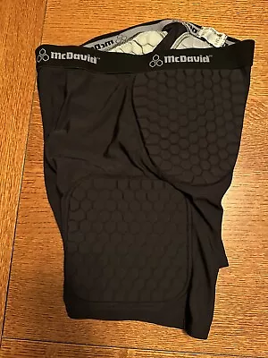 McDavid Men's Compression Shorts Hex Pads Hips Tailbone Black XL • $15