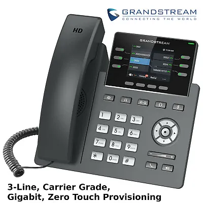 $79.79 • Buy Grandstream GRP2613 3-Line Carrier-Grade IP Phone PoE Gigabit Color Screen