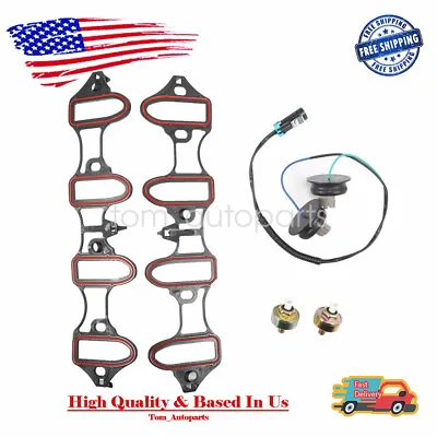 New 5PC Knock Sensor Harness Intake Manifold Gasket Kit Set For Silverado Sierra • $34.88